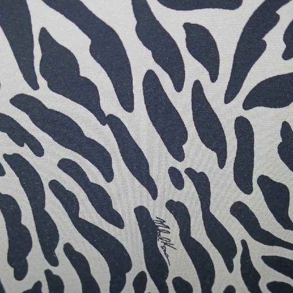 Michael Kors Black and White Crew Neck Short Sleeve Pull On Sheath Mini Dress S - Picture 7 of 16